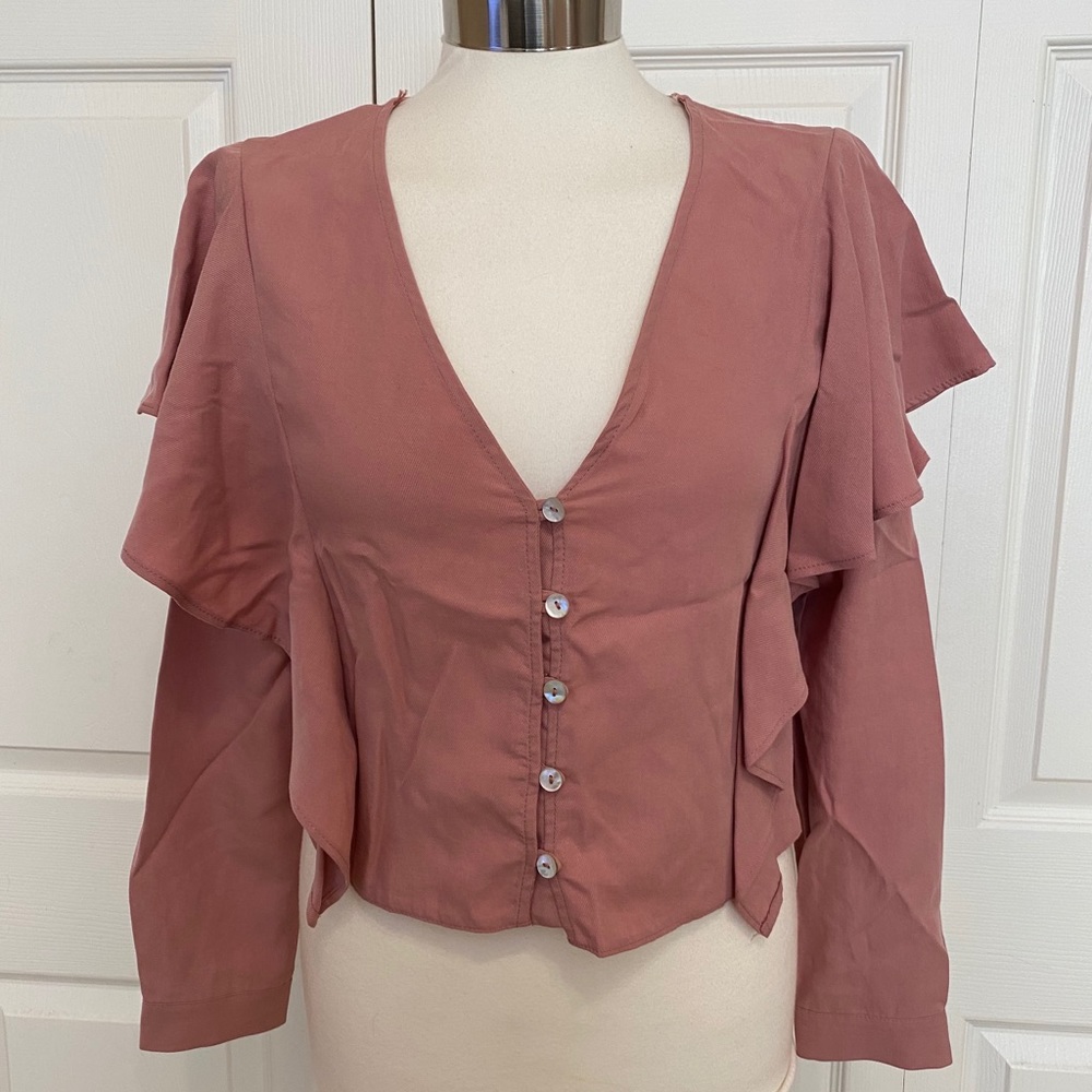 Zara | Long Sleeve Blouse with Ruffles
